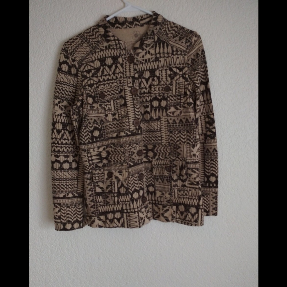Charter Club brown jacket blazer button down S